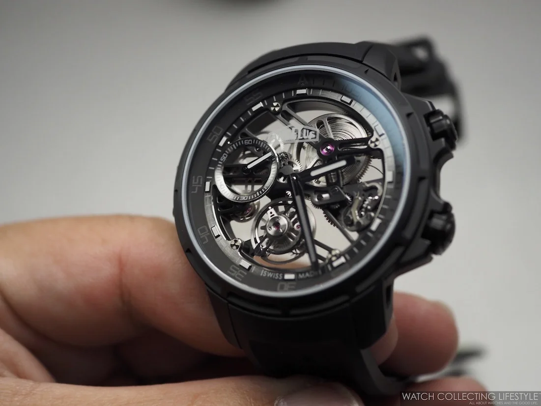 Baselworld 2019: Angelus U50 Diver Tourbillon Black Edition. Live